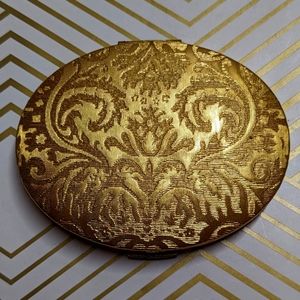 Vintage blush compact with mirror Lyric gold foil It Is Unused Powder